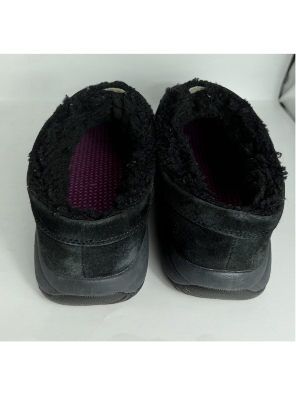 Merrell Women's Black Primo Chill Suede Clog Faux Fur Lined Rubber Sole US 7 - Picture 3 of 7